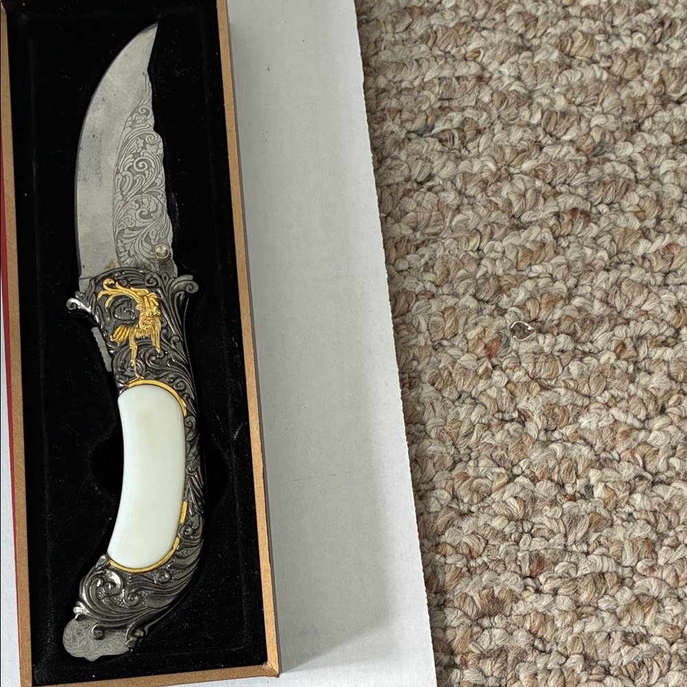 Elegant Silver and Gold Decorative Knife